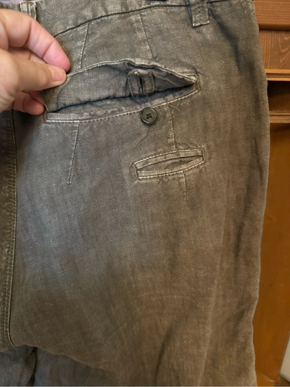 Men's Casual Linen-Blend Pants - Gray
